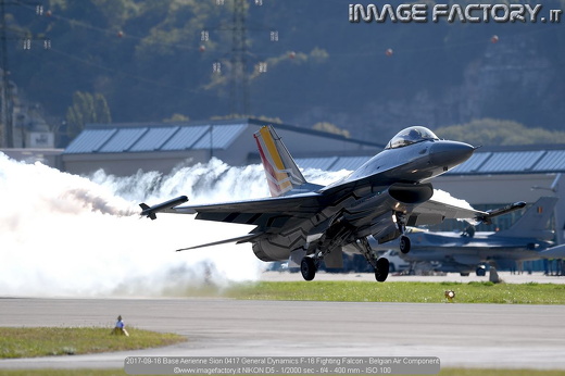 2017-09-16 Base Aerienne Sion 0417 General Dynamics F-16 Fighting Falcon - Belgian Air Component